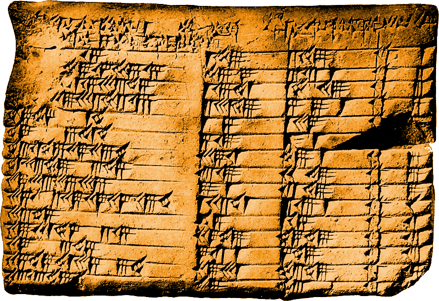 La Tablilla Plimpton 322 con ejercicios matemáticos, base para libros sobre Mesopotamia