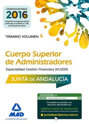 CUERPO SUPERIOR DE ADMINISTRADORES [ESPECIALIDAD GESTIN FINANCIERA (A1 1200)] DE LA JUNTA DE ANDALU