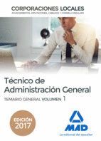 TCNICO  DE ADMINISTRACIN GENERAL DE CORPORACIONES LOCALES. TEMARIO GENERAL VOLUMEN 1