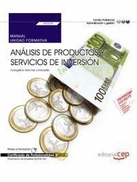 MANUAL. ANLISIS DE PRODUCTOS Y SERVICIOS DE INVERSIN (UF0338). CERTIFICADOS DE PROFESIONALIDAD. FI