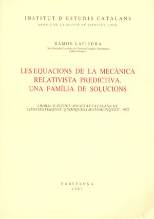 LES EQUACIONS DE LA MECNICA RELATIVISTA PREDICTIVA