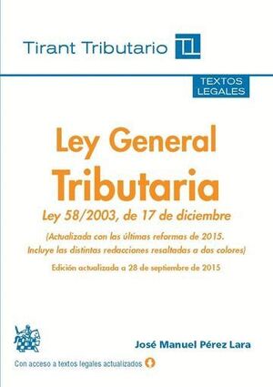 LEY GENERAL TRIBUTARIA 2015