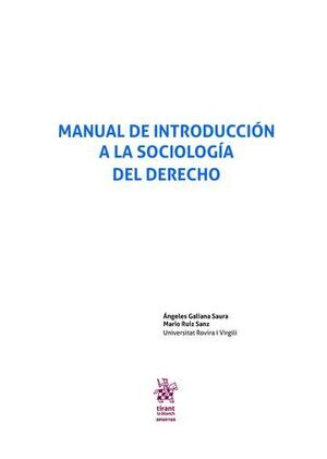 MANUAL DE INTRODUCCIN A LA SOCIOLOGA DE DERECHO