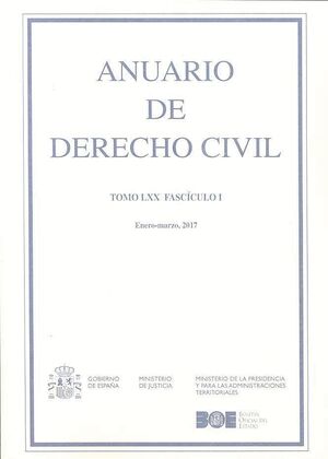 ANUARIO DE DERECHO CIVIL, 2017